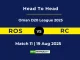 ROS vs RC Player Battle, Head to Head Oman D20 League 2025