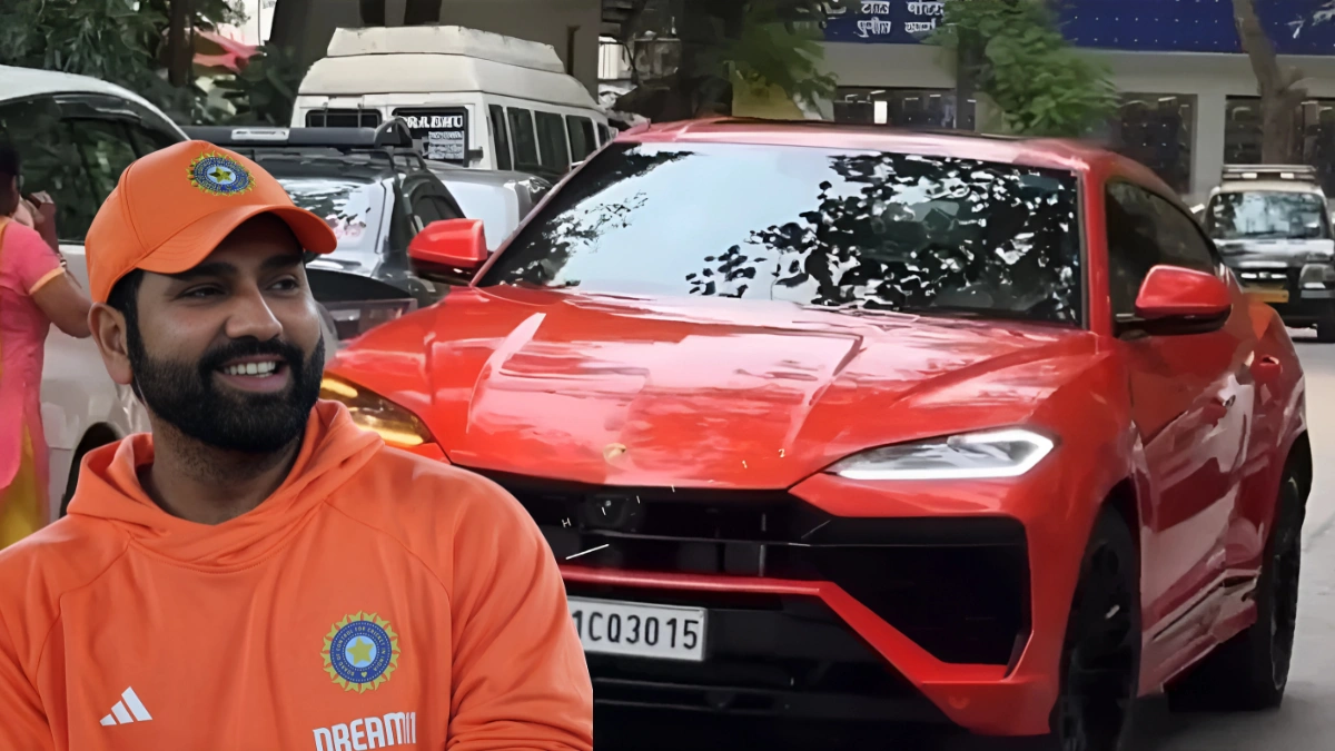 Rohit Sharma Spotted Driving ₹4.57 Crore Lamborghini Urus SE in Mumb...