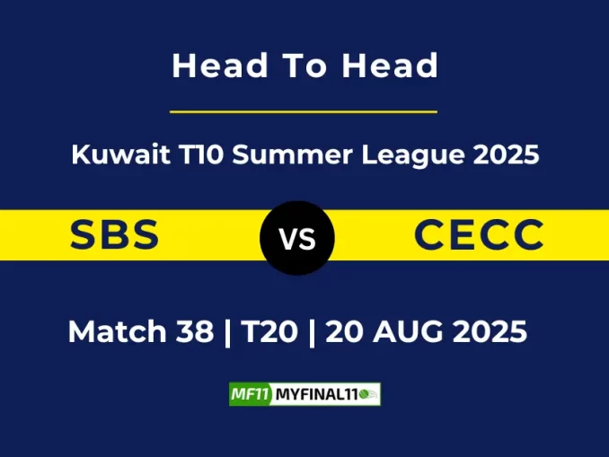 SBS vs CECC Player Battle, Head to Head Kuwait T10 Summer League 2025
