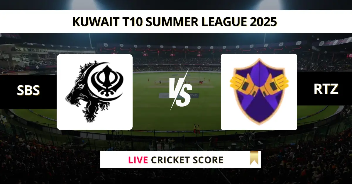 SBS vs RTZ Live Score: Scorecard, Ball by Ball Commentary - Match 31, ...
