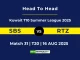 SBS vs RTZ Player Battle, Head to Head Kuwait T10 Summer League 2025