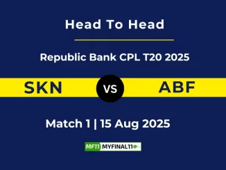 SKN vs ABF Player Battle & Head to Head Team Stats - Republic Bank CPL T20 2025