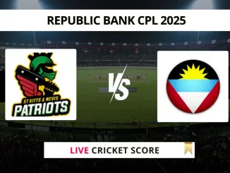 SKN vs ABF Live Cricket Score Republic Bank CPL 2025