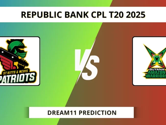 SKN vs GUY Dream11 Prediction Today: Pitch Report, Player Stats, & Fantasy Tips Republic Bank CPL T20 2025 - Match 2