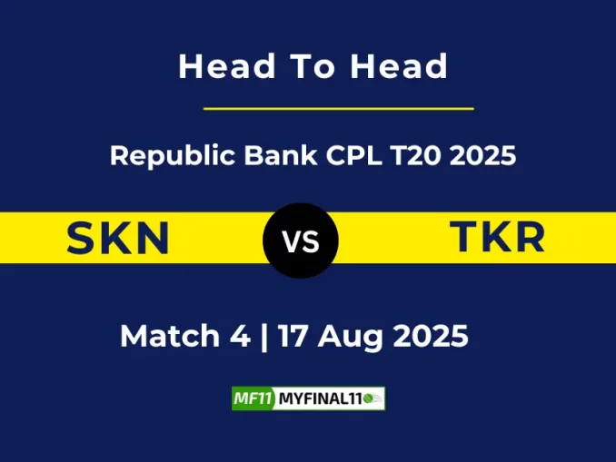 SKN vs TKR Player Battle, Head to Head Republic Bank CPL T20 2025