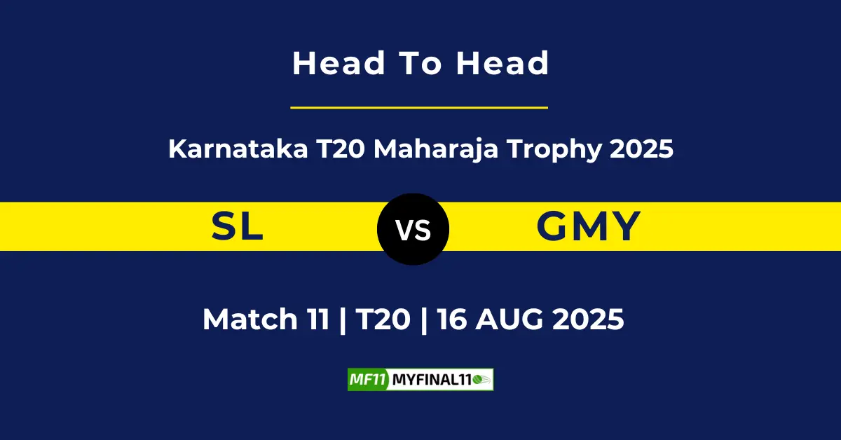 SL vs GMY Player Battle & Head to Head Team Stats - Karnataka T20 ...