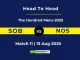 SOB vs NOS Player Battle, Head to Head The Hundred Mens 2025