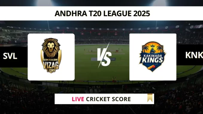 SVL vs KNK Live Cricket Score Andhra T20 League 2025