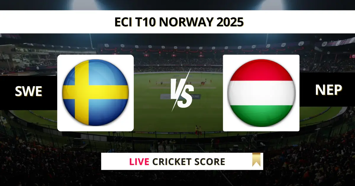 SWE vs HUN Live Score: Scorecard, Ball by Ball Commentary - Match 3, E...