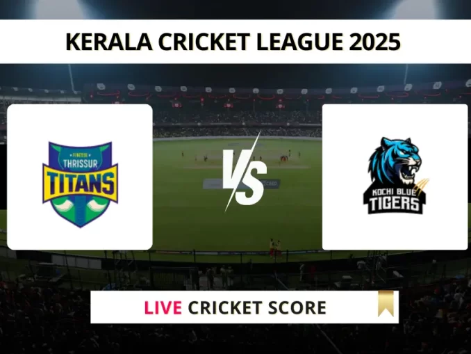 TT vs KBT Live Cricket Score Kerala Cricket League 2025