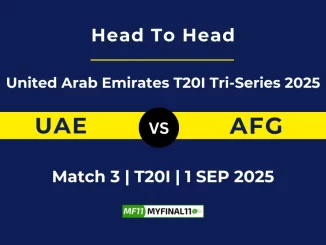 UAE vs AFG Player Battle, Head to Head United Arab Emirates T20I Tri-Series 2025