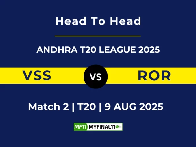 VSS VS ROR Player Battle, Head to Head ANDHRA T20 LEAGUE 2025