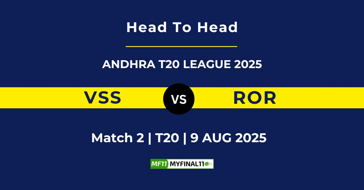 VSS vs ROR Player Battle & Head to Head Team Stats - Andhra T20 Le...