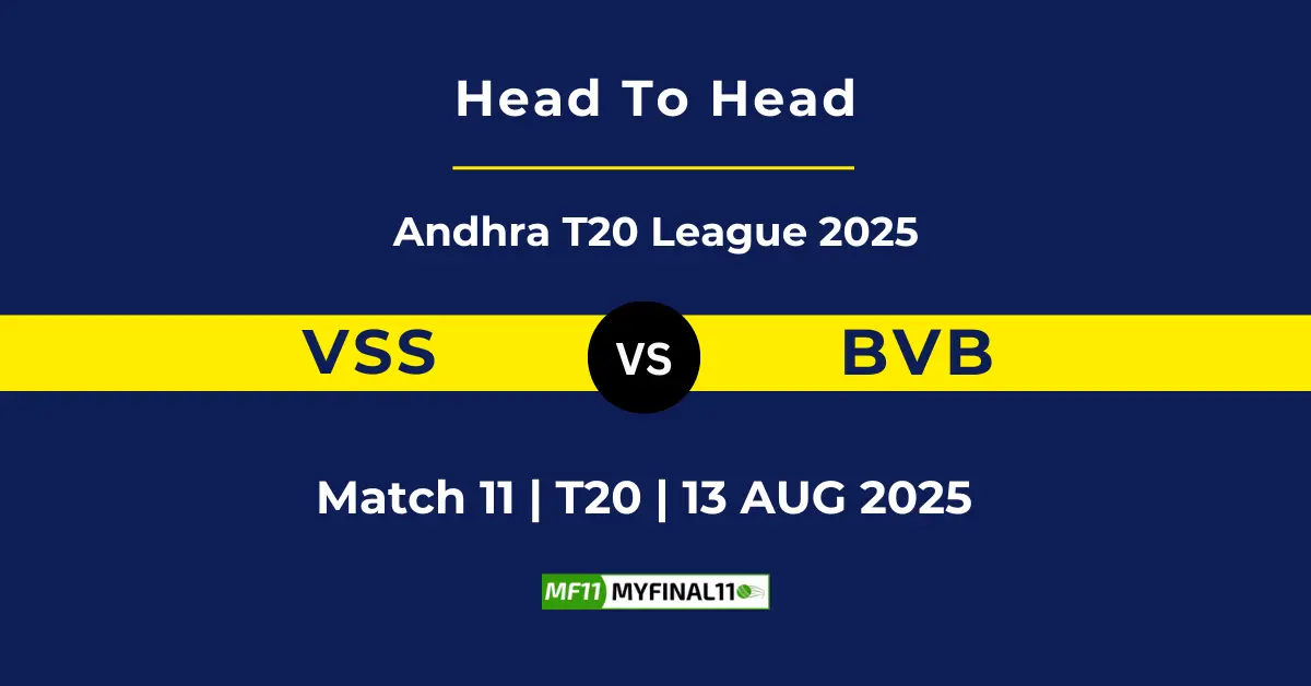 VSS vs BVB Player Battle & Head to Head Team Stats - Andhra T20 Le...