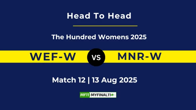 WEF-W vs MNR-W Player Battle, Head to Head The Hundred Womens 2025