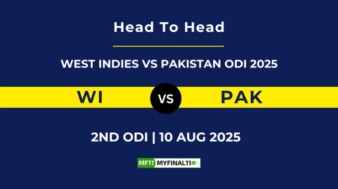 WI VS PAK Player Battle, Head to Head WEST INDIES VS PAKISTAN ODI 2025