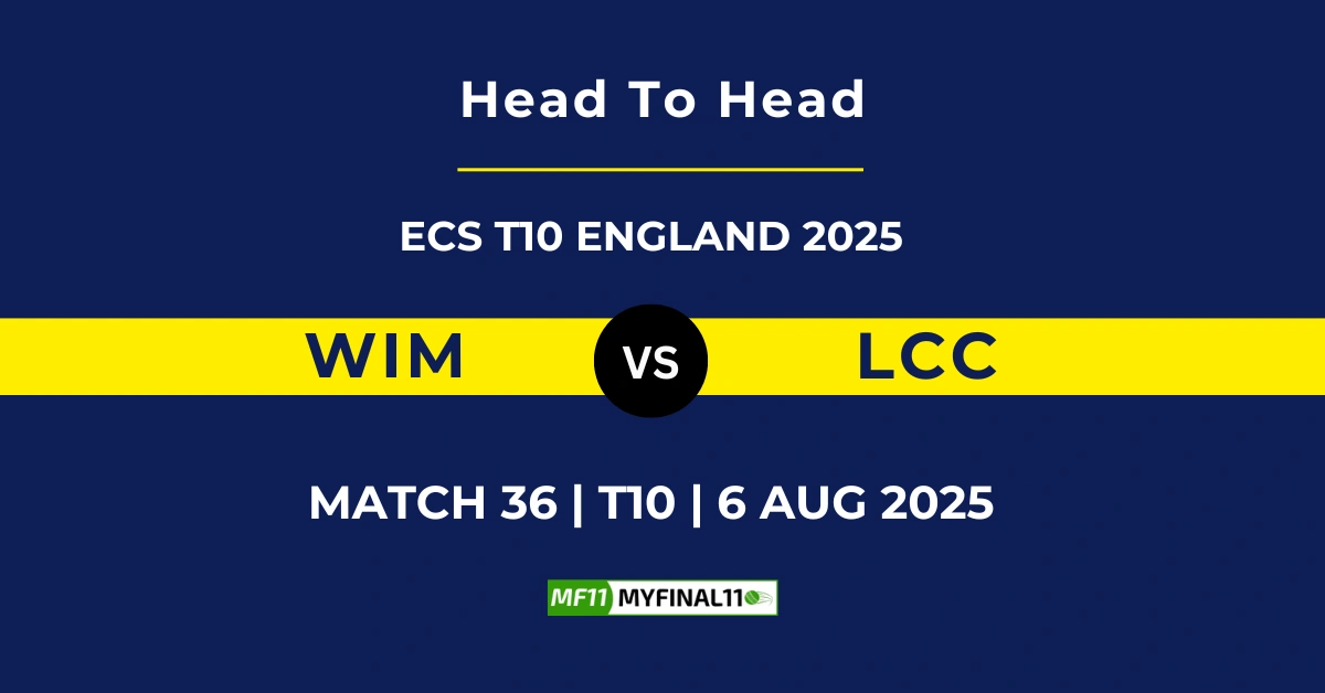 WIM vs LCC Player Battle & Head to Head Team Stats - ECS T10 Engla...