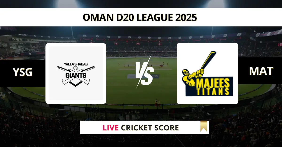 YSG vs MAT Live Score: Scorecard, Ball by Ball Commentary - Match 9, O...