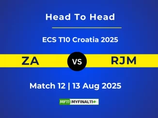 ZA vs RJM Player Battle & Head to Head Team Stats - ECS T10 Croatia 2025