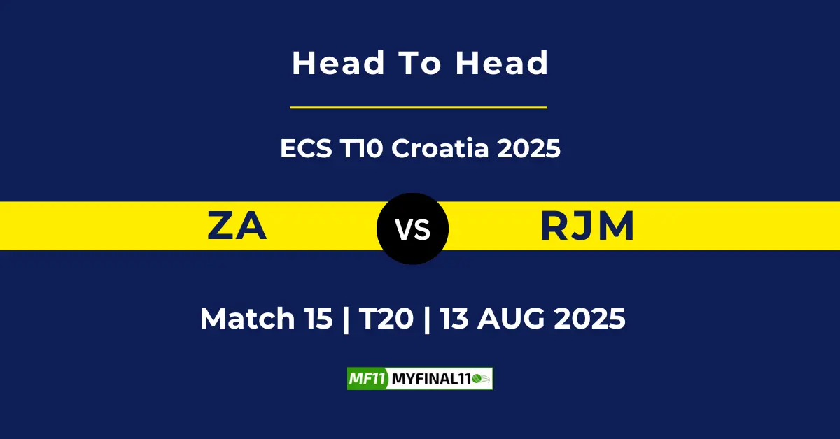 ZA vs RJM Player Battle & Head to Head Team Stats - ECS T10 Croati...