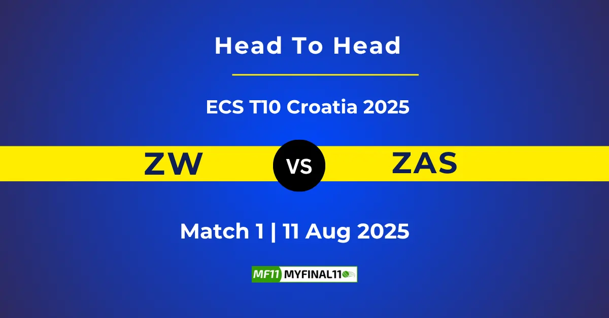 ZW vs ZAS Player Battle & Head to Head Team Stats - ECS T10 Croati...