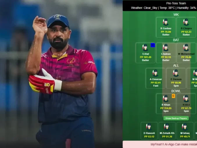 AFG vs UAE Dream11 Prediction Today: Pitch Report & Player Stats, Match 6, UAE T20I Tri-Series 2025