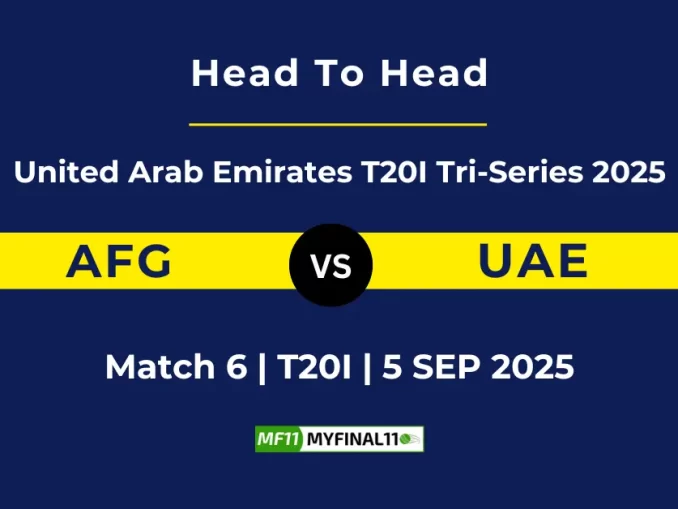 AFG vs UAE Player Battle, Head to Head United Arab Emirates T20I Tri-Series 2025