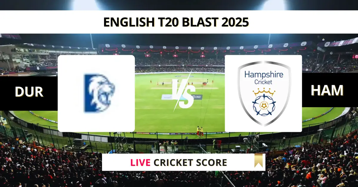 DUR vs HAM Live Score: Scorecard, Ball by Ball Commentary - 2nd Quarte...