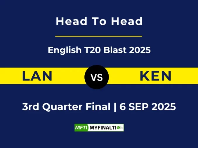 LAN vs KEN Player Battle, Head to Head English T20 Blast 2025