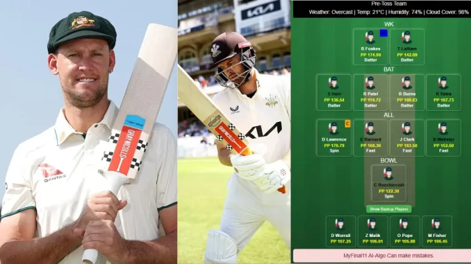 SUR vs WAS Dream11 Prediction Today Pitch Report & Player Stats, 58th Match, English County Championship 2025