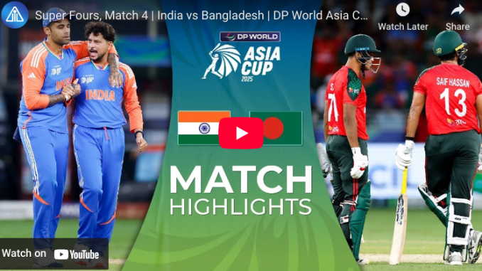 India vs Bangladesh highlights