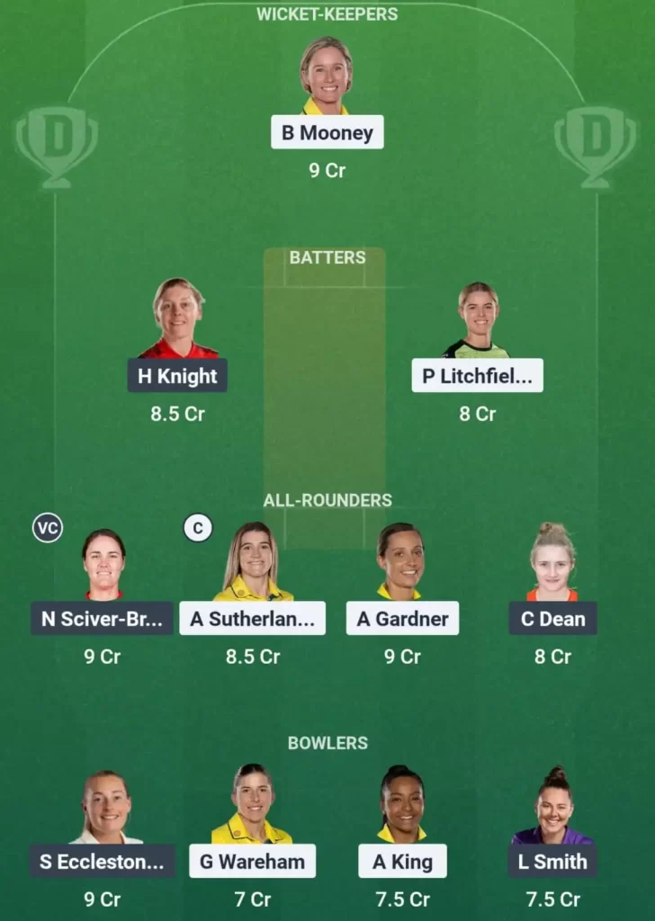 Australia Women vs England Women 23rd ODI Dream11 Team Prediction Today's Match 2025