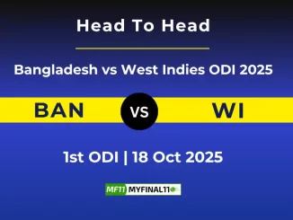 BAN vs WI 1st ODI Player Battle & Head to Head Team Stats 2025