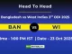 BAN vs WI 3rd ODI 2025 Player Battle & Head to Head Team Stats 2025