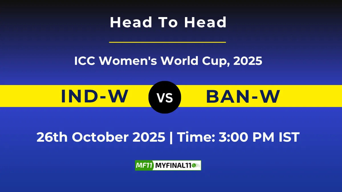 IND-W vs BAN-W Head to Head Team Stats and Player Battle - ICC Women's...
