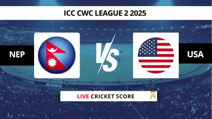NEP vs USA Live Cricket Score, Ball by Ball Updates 2025