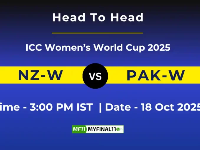 NZ-W vs PAK-W Player Battle & Head to Head Team Stats 2025