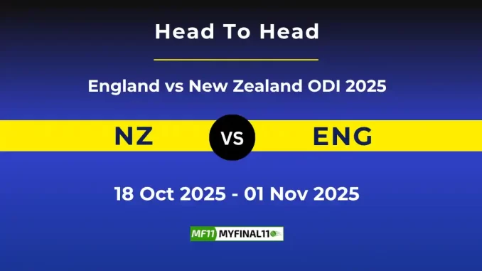NZ vs ENG ODI Player Battle & Head to Head Team Stats - England vs New Zealand 2025
