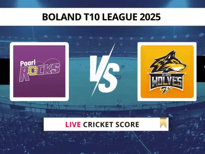 Paarl Rocks vs Wellington Wolves Cricket Team real-time scores 2025
