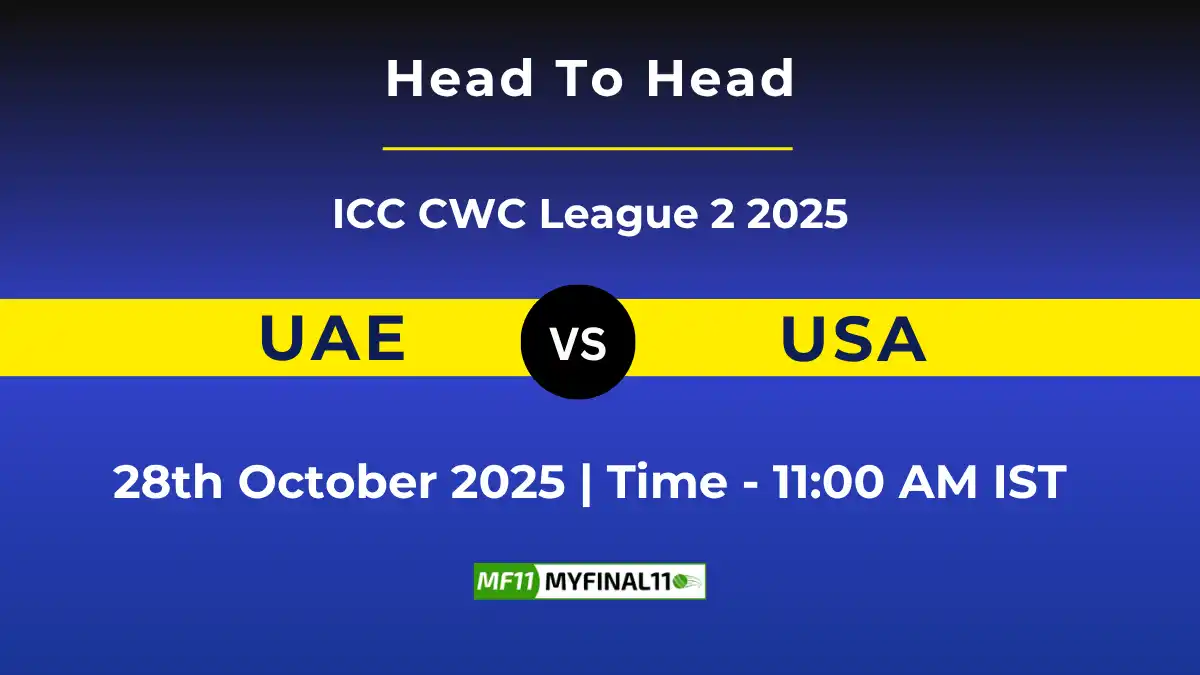 UAE vs USA ODI: Player Battle & Head to Head Team Stats - ICC CWC Leag...