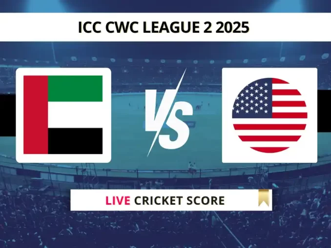UAE vs USA Live Cricket Score, Ball by Ball Updates, Match 87, ICC CWC League 2 2025