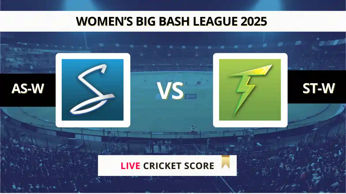 AS-W vs ST-W Live Score: Scorecard, Ball by Ball Commentary - 27th Mat...