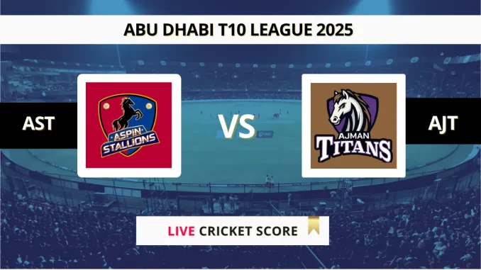 AST vs AJT Live Score Abu Dhabi T10 League 2025