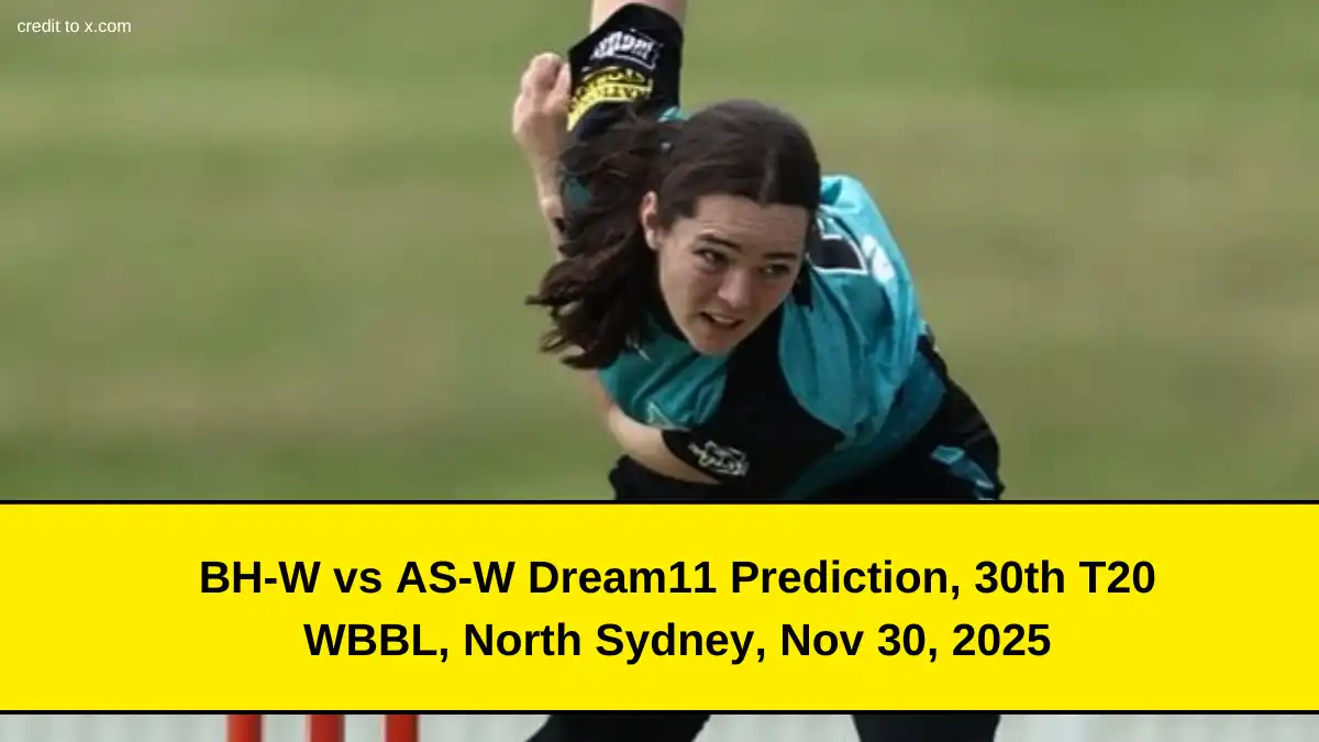 BH-W vs AS-W Dream11 Prediction, 30th T20 WBBL, North Sydney, Nov 30, ...