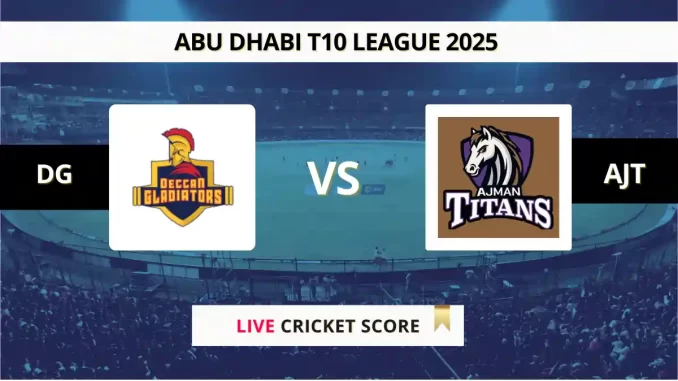 DG vs AJT Live Score Abu Dhabi T10 League 2025