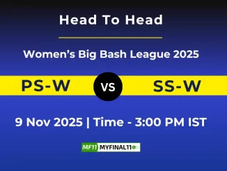 PS-W vs SS-W WBBL T20 Player Battle, Statistics and Team Stats 2025