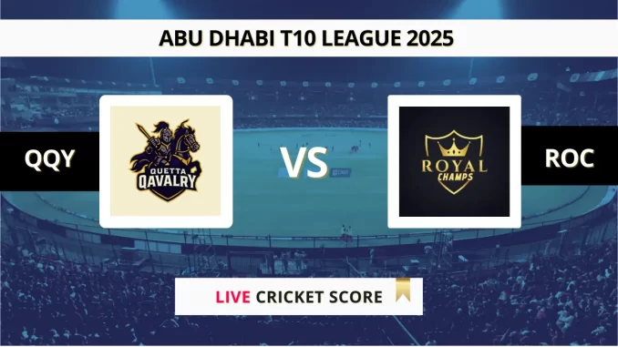 QQY vs ROC Live Score Abu Dhabi T10 League 2025