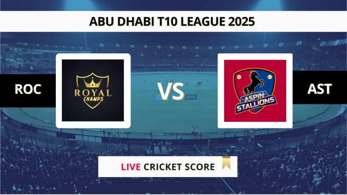 ROC vs AST Live Score Abu Dhabi T10 League 2025