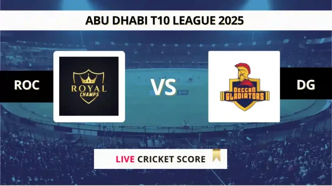 ROC vs DG Live Score Abu Dhabi T10 League 2025