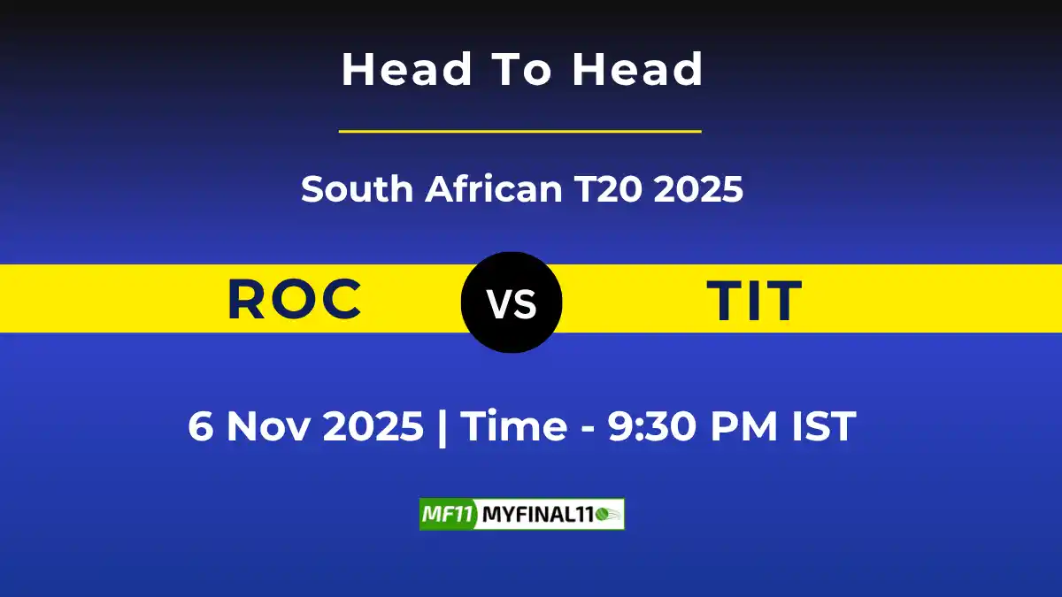 ROC vs TIT Player Battle, Statistics and Team Stats - CSA T20 Challeng...